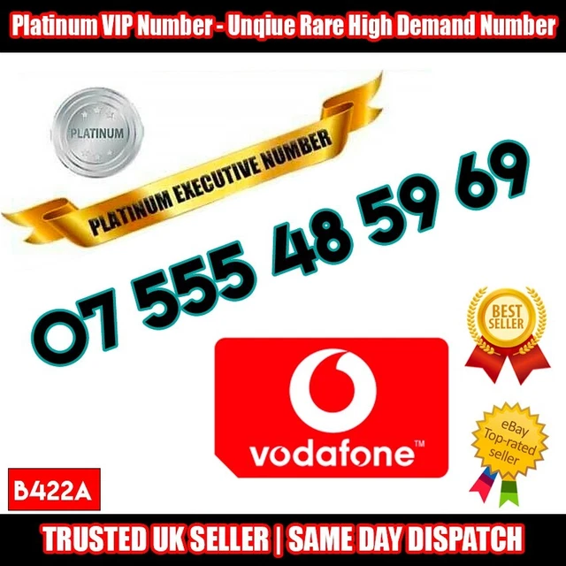Platinum Number Golden Number VIP SIM - 07 555 48 59 69 - Rare Numbers - B422A