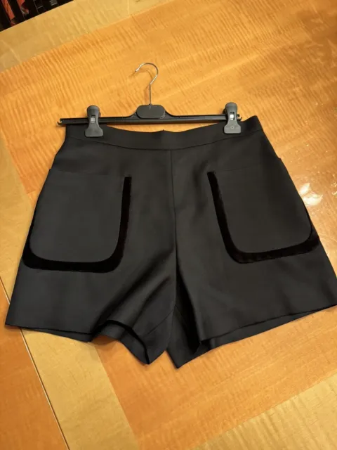 Sandro Paris Black Ellie Noir Shorts Size 42 NWT