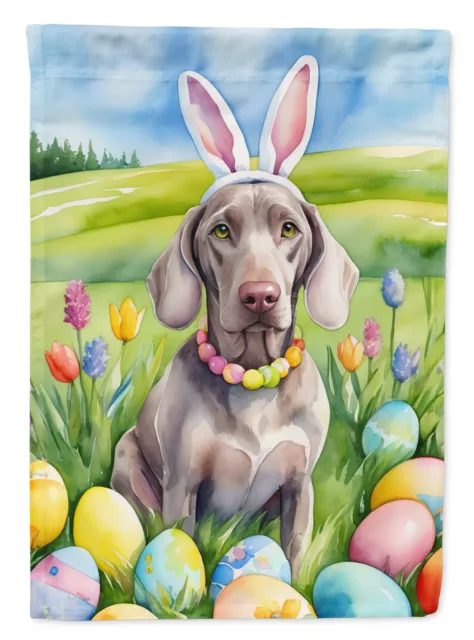 Weimaraner Easter Egg Hunt Flag Canvas House Size DAC5198CHF