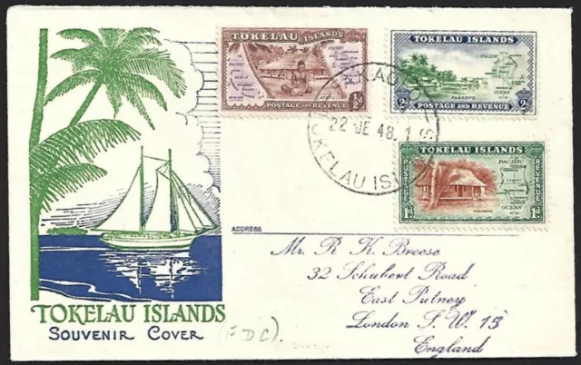 Tokelau Islands 1948 FDC