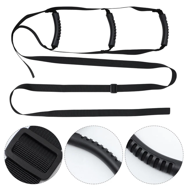 Rieles de cama Wake Aid para caminante cinturón de asistencia de movimiento negro imitación nailon