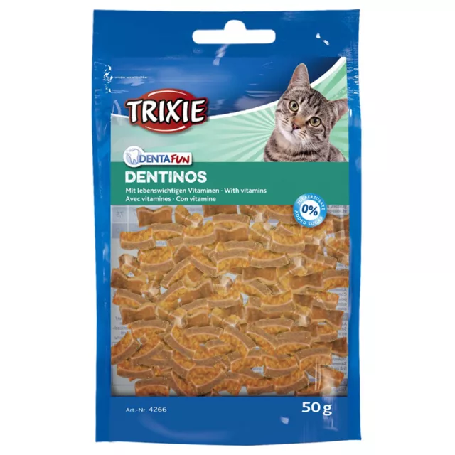 Trixie Denta Amusement Dentinos 50 G, Snack pour Chats, Neuf