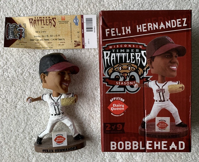 Felix Hernandez Timber Rattlers Bobblehead NEW NEVER DISPLAYED SGA 4/2014