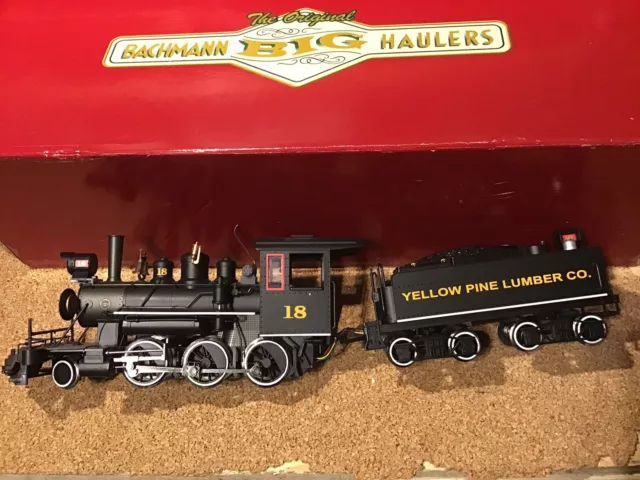 Bachmann Big Haulers 81698 G Scale Steam Locomotive 2-6-0 Yellow Pine Lumber Co.