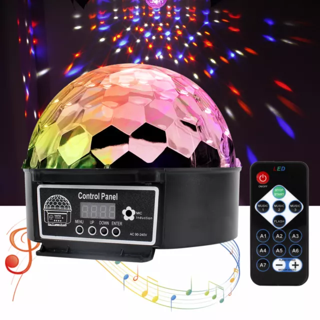 1-2x LED RGB Éclairage de Scène Boule Disco Effet Lumière Léger Dj-Party-Lampe 2