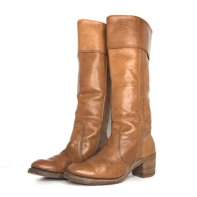 Frye Campus Cuff Pull On Block Heel Knee High Boots Women’s 7.5 Shoes