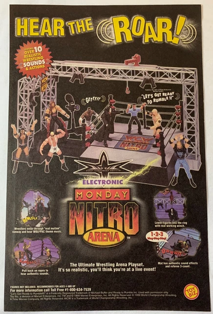 1999 Wcw Wrestling Giocattolo Ad Pagine ~ Elettronica Monday Nitro Arena