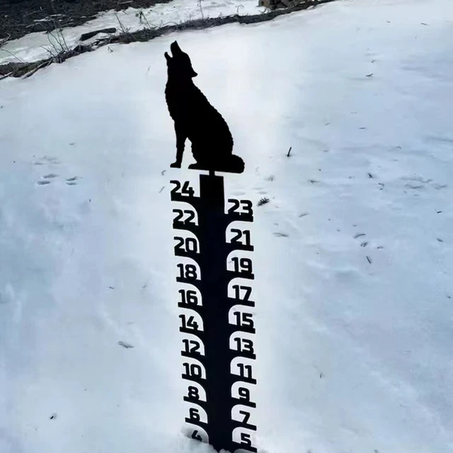 Améliorez votre décor de Noël avec un bâton de jardin jauge neige en métal