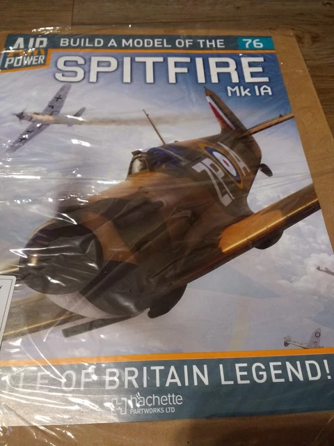 BUILD A MODEL OF THE SPITFIRE MK IA Rare ISSUE 76 HACHETTE FREE P&P