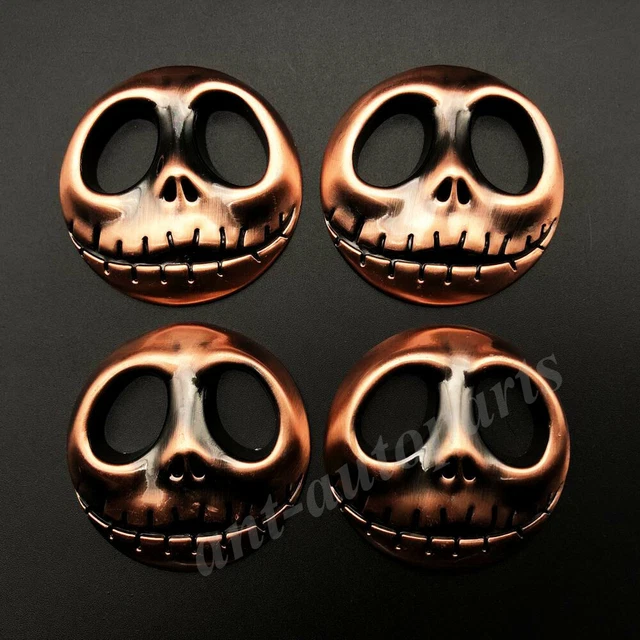 3 Emblèmes Métal Crâne 3D SUPERFINDINGS - Pour Voiture, Moto, Ordinateur - Adhésif Fort