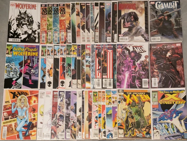 Comic lot of 50 All Marvel X-Men 532  Wolverine Psylocke X-Factor 24 Uncanny 145