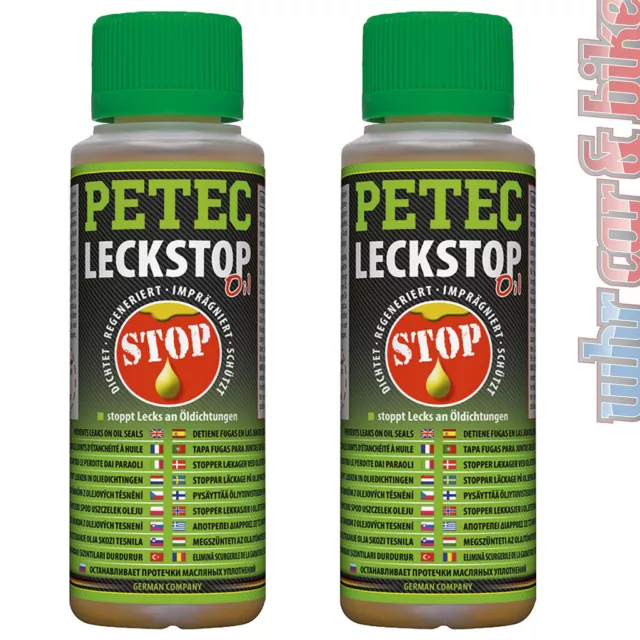 Petec Leck-Stop Ölverluststop Dichtmittel 2x 150ml Motor Getriebe Servolenkung