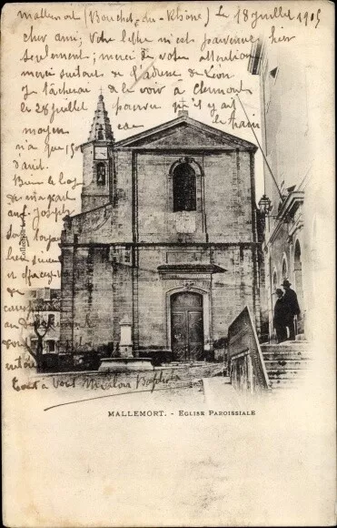 Cartolina Mallemort Bouches du Rhône, chiesa - 2916684