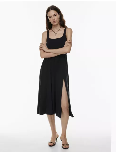 Aritzia Wilfred Women's Size S Market Slit Dress Black NWT