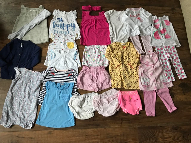 zAC. Baby Girls Age 9-12 Months Clothes Bundle 23 items Tops Sets Leggings Dress
