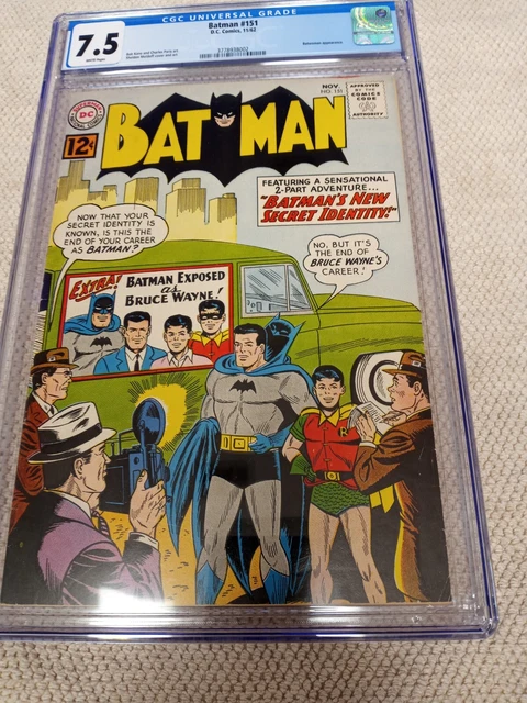 Batman #151 (DC comics,1962) CGC 7.5 white pages