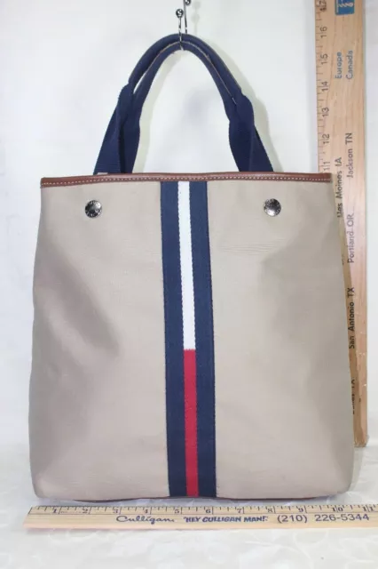 Tommy Hilfiger Khaki Canvas Tote