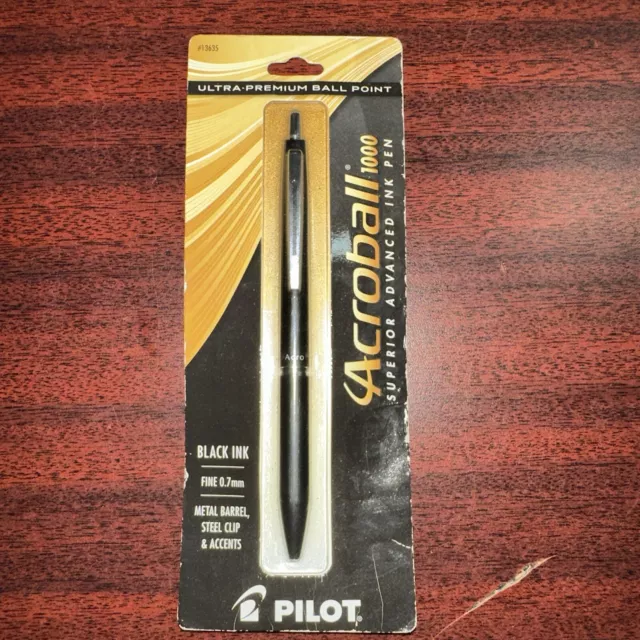 Pilot Acroball 1000 Premium Ballpoint Pen, Fine 0.7mm, Pack of 1 BLACK