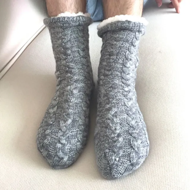 fr 1 Pair Fluffy Slipper Socks for Men Women, Soft Warm Winter Fleece Floor Sock