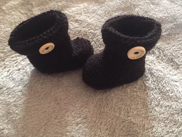 hand knitted baby booties