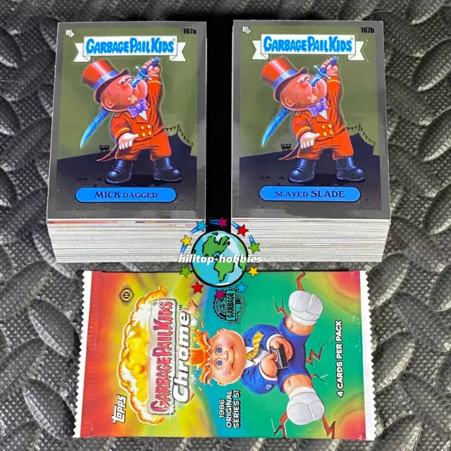 Garbage Pail Kids Chrome 5 80-Card Classic Base Set+Wrapper (*No New Art Subset)