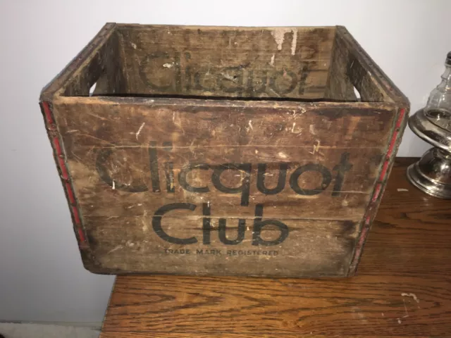 Clicquot Club Wooden Soda Beverage Crate