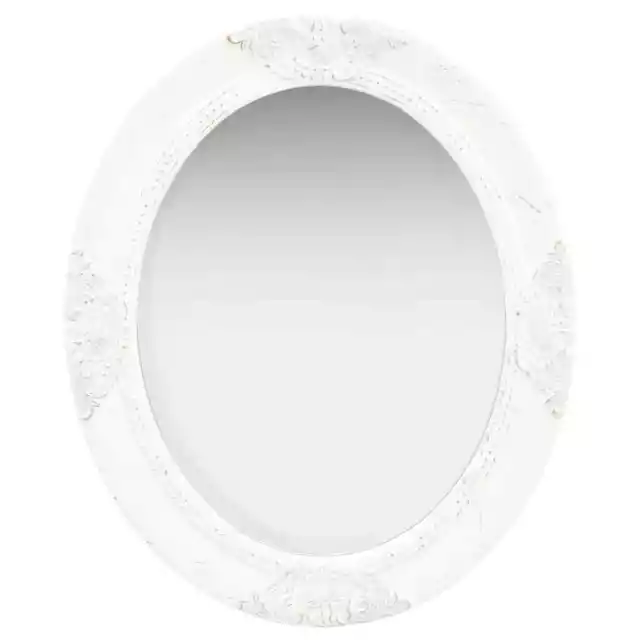 vidaXL Wall Mirror Baroque Style 50x60 cm White