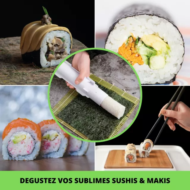 Kit Sushi Maki Complet 17 pcs Appareil à Sushis Et Makis Moule Bazooka Cuisine 3