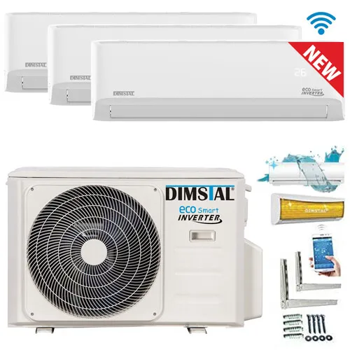 3x3,5kW 12000btu Split WiFi Klimaanlage ECO TRIO Inverter Klimagerät Multisplit