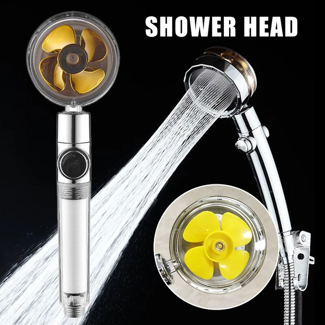 Pommeau de douche rotatif à hélice Turbo Jet 360 haute pression ||