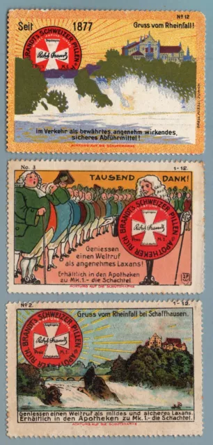 ES2059 Poster stamps advertising: Brandt's Schweizer Pilleb Apotheker (farmacie)