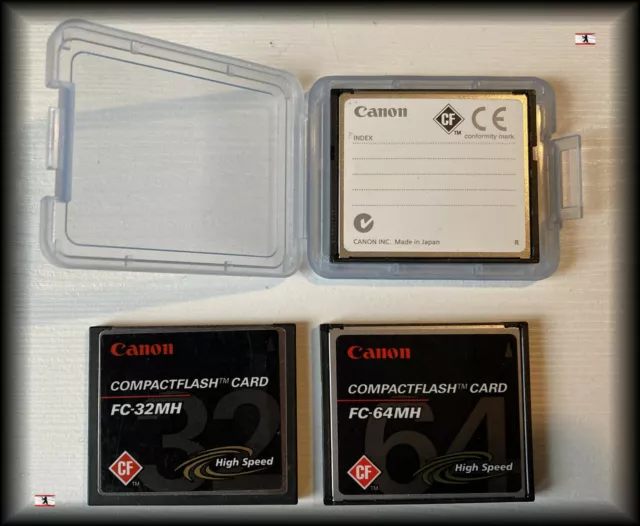 Canon / SanDisk Compact Flash CF-Card 32 / 64 MB FC-32MH FC-64MH mit Schutzhülle