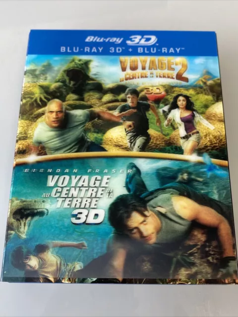 Voyage Au Centre De La Terre + L Ile Mysterieuse Coffret 2 Bluray 3D Warner