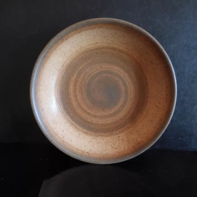 Assiette ronde creuse Longchamp France fait main céramique grès Art Déco N3250