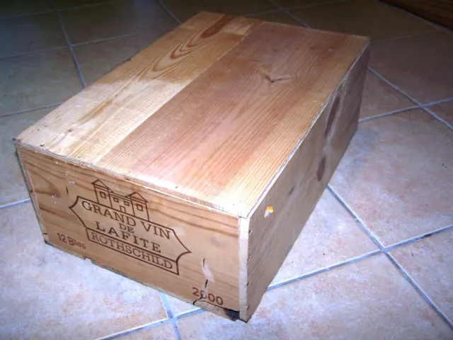 caisse vide chateau Lafite Rothschild 2000 12b original wood case cbo owc ohk