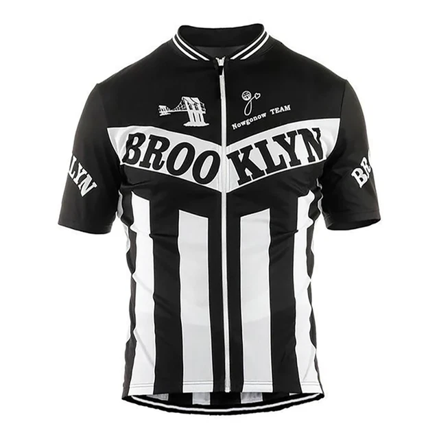 Brooklyn Black Novelty Cycling Jersey Tricot BIKE Maillot Short Sleeve