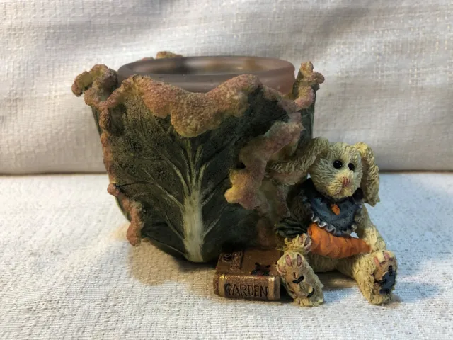 Boyds Bear Daphne In The Cabbage Patch Votive Candle Holder Figurine 27750