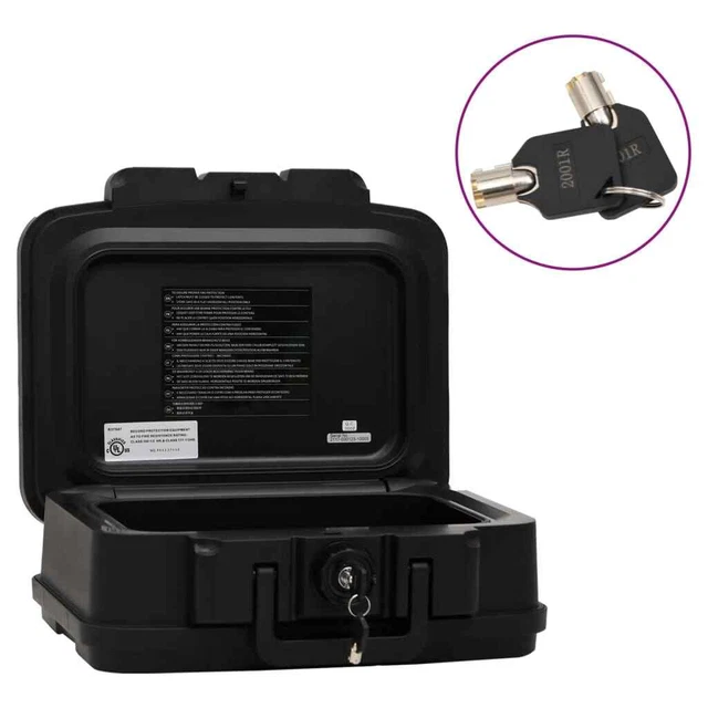 Safe Box Black 15"x12.8"x6.5" Polypropylene vidaXL vidaXL