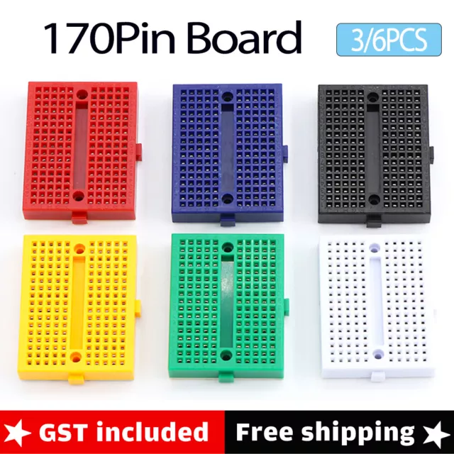 3/6pcs Mini Solderless Prototype Breadboard 170 Tie-points For Arduino