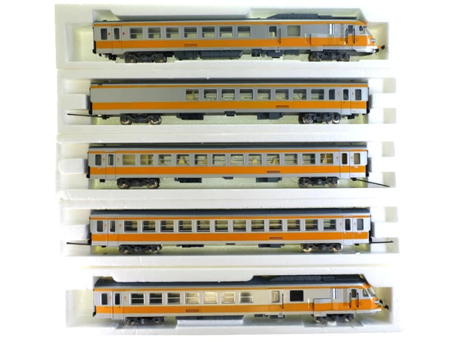 Rame RTG Turbotrain Jouef HO – 5 éléments SNCF époque 4 – Occasion