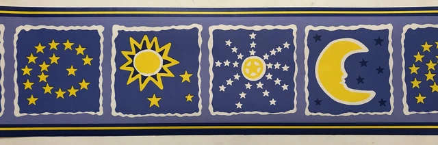 Goodnight Moon Sun Stars 2 Rolls Wallpaper Border Brewster Nursery baby NEW