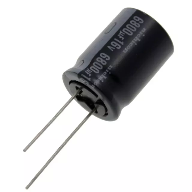 10x Electrolytic capacitor Radial 6800µF 16V 105°C URZ1C682MHH1CA d18x25mm 6800u