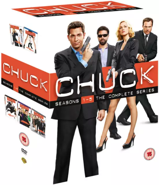 CHUCK Complete Series Season 1-5 DVD Boxset Region 4 New & Sealed