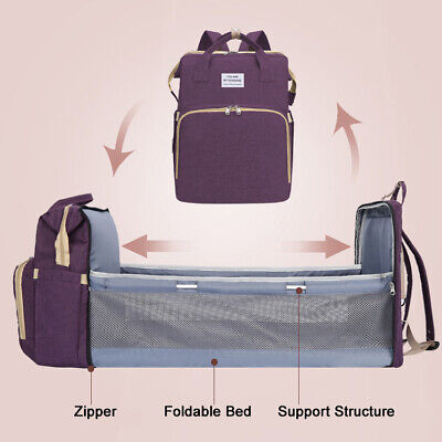 3 in 1 Diaper Bag W/ Baby Bed Crib Foldable Mom Backpack*SALE*