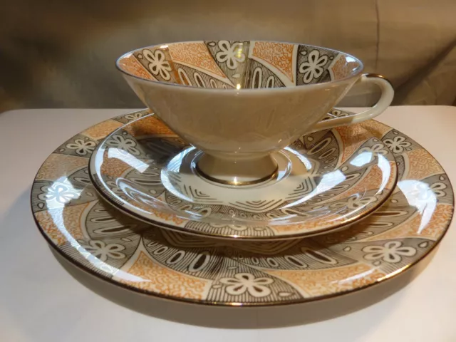 Vintage GERMAN Antique Bavaria Schirnding Trio Set - Tea Cup - Saucer & Plate
