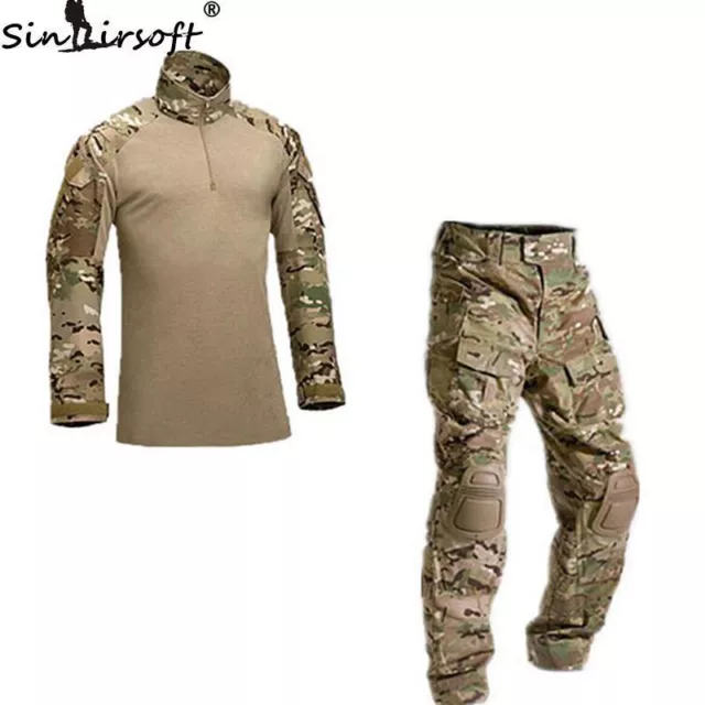 Army G3 Combat Uniform Shirt & Pants Set Military Airsoft MultiCam Camo BDU@1