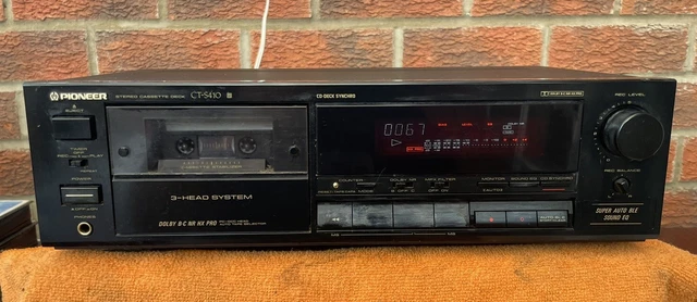 Platine Cassette Pioneer CT-S810S - Lecter Enregistreur Hi-Fi Stéréo, Noir, Occasion Fonctionnel
