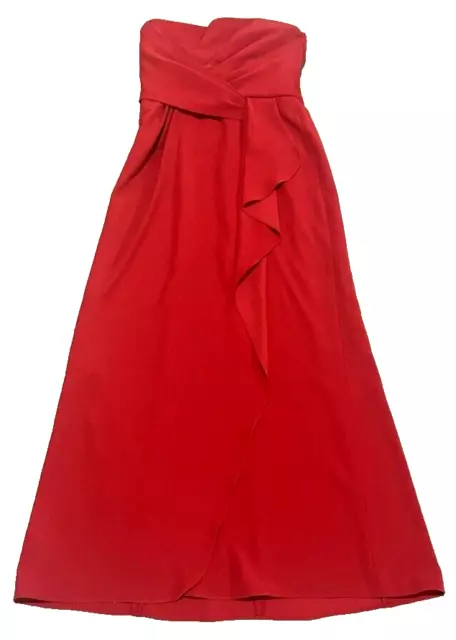 New NWT $1,895.00 Armani Collezioni Red Draped Long Maxi Gown Dress US 10 IT 46