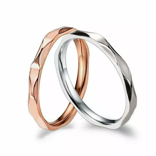 Engineer Iron Ring Stainless Steel Rose Gold Colour 2mm Wedding Ring Polished