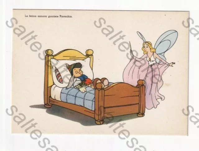 Al1 - Cartolina Pinocchio Originale Walt Disney Disney Saiga Genova Non Viaggiat